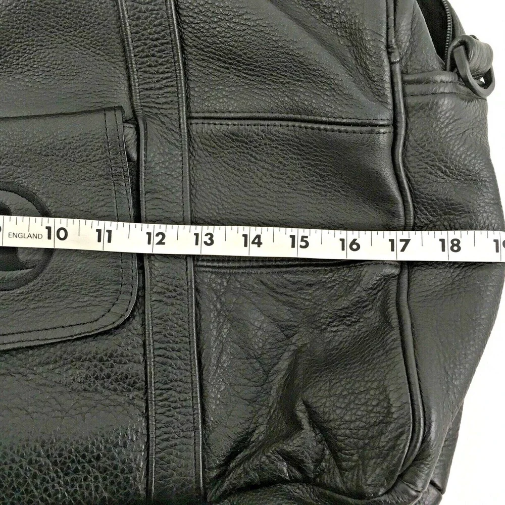 Soft Black Leather‎ Briefcase Attache Bag Business Supple Unbranded Mexico-Made